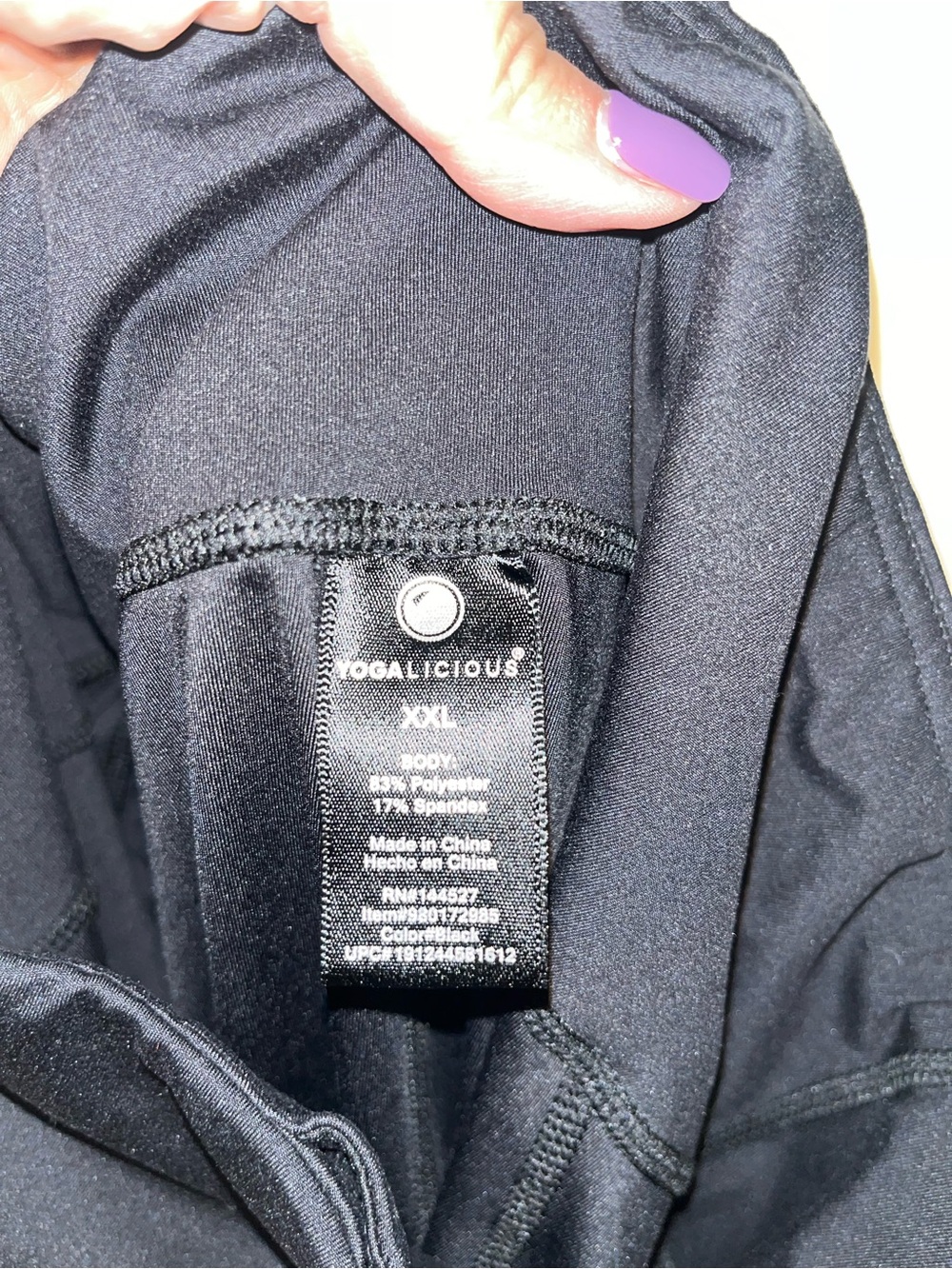 Yogalicious Black High-Waist Pocket Leggings - Picture 2 of 3